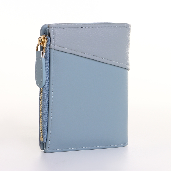 Кошелёк женский на кнопке, цвет голубой Кошелёк женский на кнопке, цвет голубой