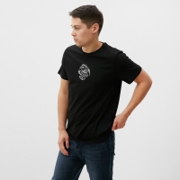 Футболка мужская, цвет черный, размер 56