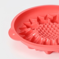 Форма для выпечки Доляна «Подсолнух», силикон, 29×6 см, с ручками, цвет МИКС Форма для выпечки Доляна «Подсолнух», силикон, 29×6 см, с ручками, цвет МИКС