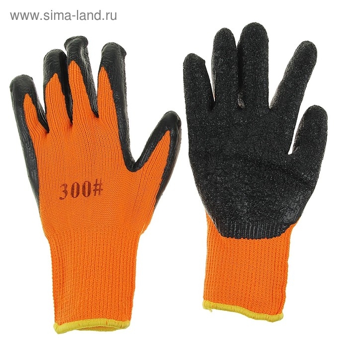 Перчатки садовые, нейлоновые, с латексным обливом, утеплённые, размер 10, МИКС, Greengo