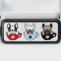 Контейнер для обеда &laquo;Бульдоги&raquo;, 2 отделения, 500+500 мл