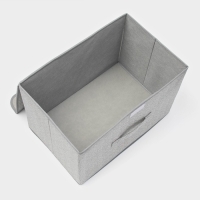 Короб стеллажный для хранения с крышкой &laquo;Ронда&raquo;, 38&times;24&times;24 см, цвет серый