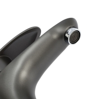 Смеситель для раковины ZEIN Z3660, однорычажный, высота излива 12 см, ABS-пластик, графит Смеситель для раковины ZEIN Z3660, однорычажный, высота излива 12 см, ABS-пластик, графит