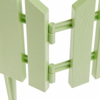 Ограждение декоративное, 25 × 170 см, 5 секций, пластик, салатовое, «Чудный сад» Ограждение декоративное, 25 × 170 см, 5 секций, пластик, салатовое, «Чудный сад»