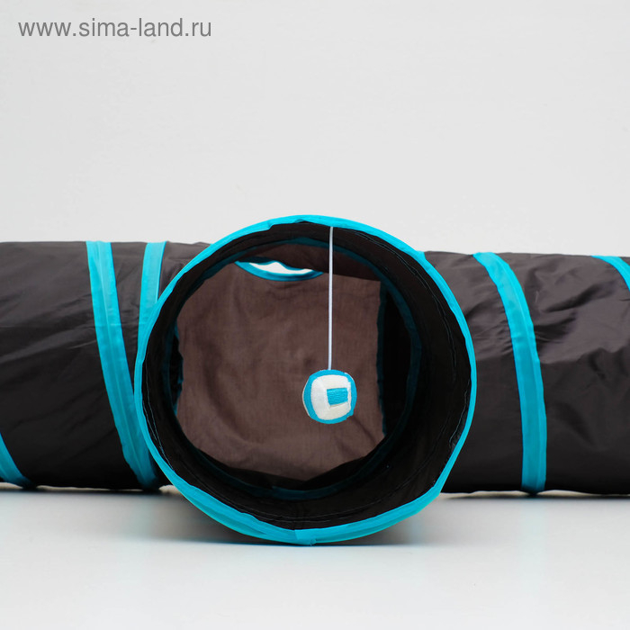 Туннель для кошек шуршащий Туннель для кошек шуршащий "Тройник", 80 см, диаметр трубы 25 см, микс цветов