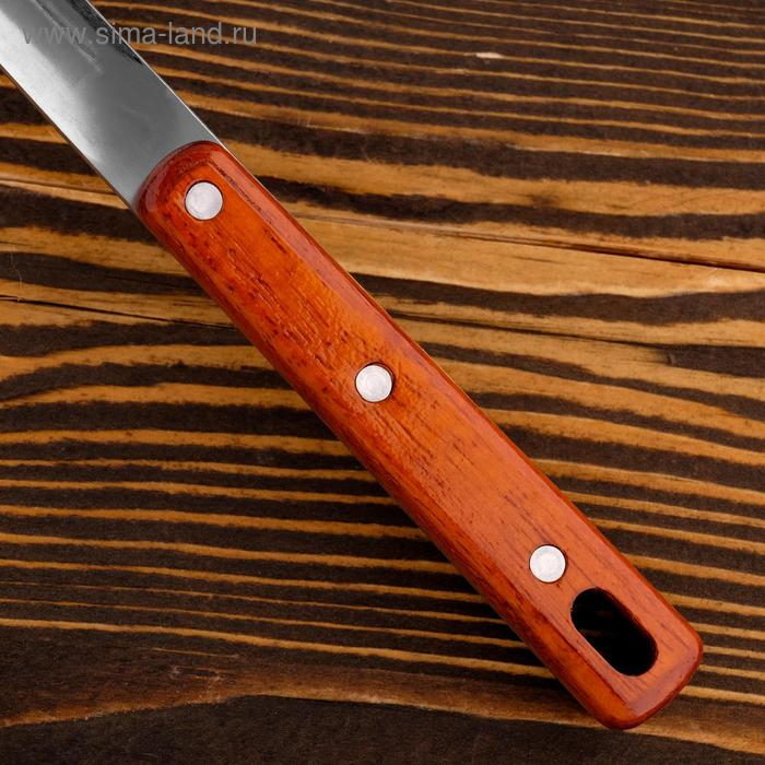 Поварешка для казана узбекская 42см, диаметр 14см с деревянной ручкой