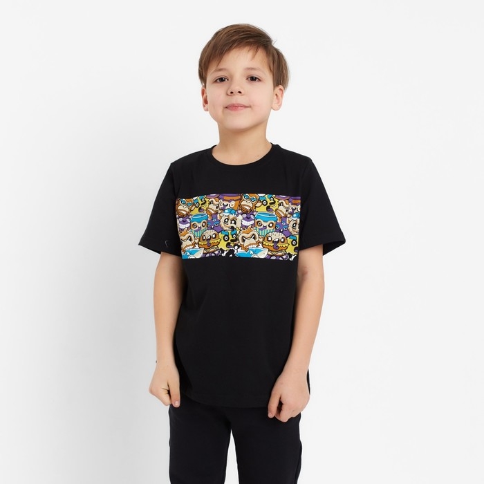 Футболка для мальчика KAFTAN Футболка для мальчика KAFTAN "Hype", рост 146-152, цвет чёрный