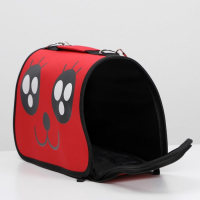 Сумка - переноска для животных "Весёлый жук", красная, размер M, 45 х 21 х 27 см Сумка - переноска для животных "Весёлый жук", красная, размер M, 45 х 21 х 27 см