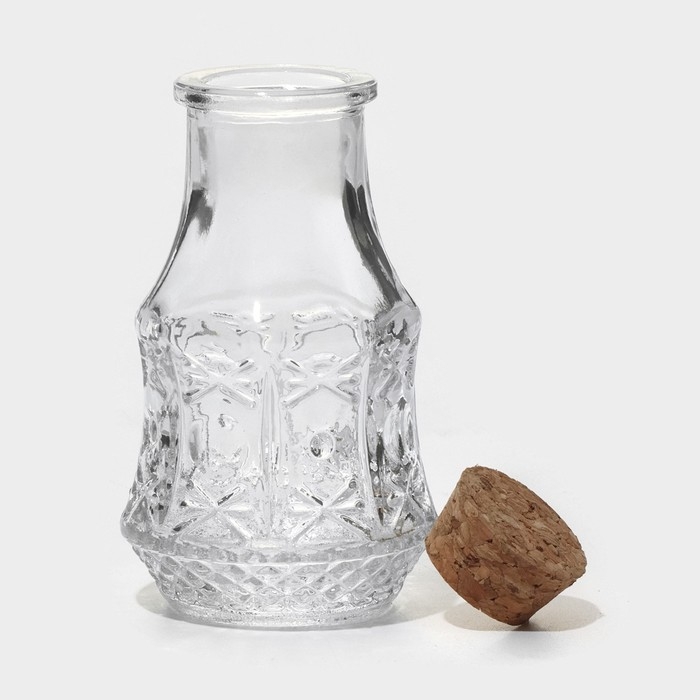 Набор баночек стеклянных для специй с пробковой крышкой Доляна &laquo;Парфе&raquo;, 50 мл, 4,9&times;8,3 см, 12 шт