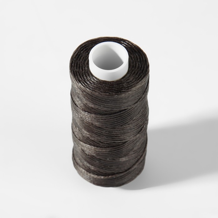 Нитки вощёные, плоские, 150D/16, 0,8 мм, 50 &plusmn; 2 м, цвет серый