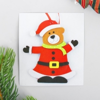 Набор для творчества - создай ёлочное украшение из фетра &laquo;Новогодний мишка&raquo;