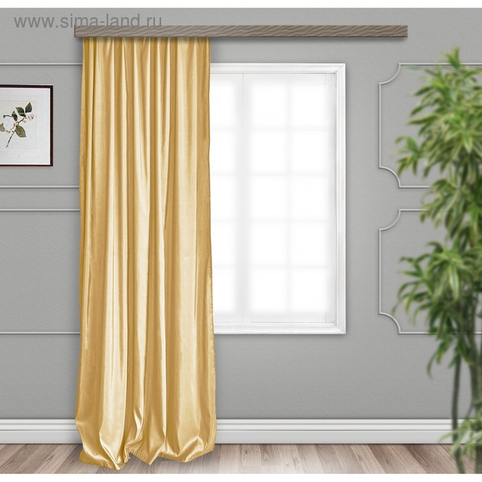 Штора портьерная Witerra Бамбук 135х260см, золото, жаккард, пэ100%