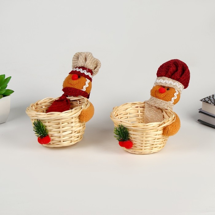 Новый год! Конфетница &laquo;Печенька&raquo;, цвета МИКС