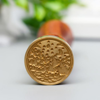 Печать для сургуча с деревянной ручкой "Горы" 9х3х3 см Печать для сургуча с деревянной ручкой "Горы" 9х3х3 см