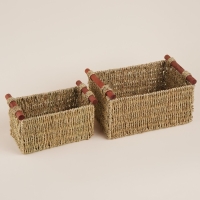 Корзины для хранения ручной работы SL Home, 2 шт: 23&times;13&times;14 см, 29&times;19&times;16 см