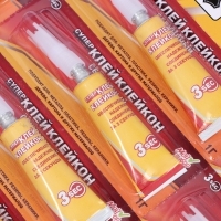 Суперклей &laquo;Клейкон&raquo;, секундный, 1 г, набор 12 шт.