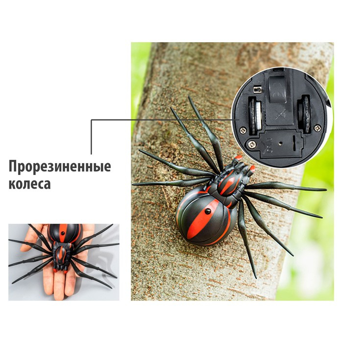 Паук радиоуправляемый «Черная вдова», работает от батареек Паук радиоуправляемый «Черная вдова», работает от батареек