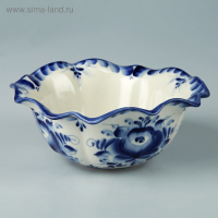 Салатник &laquo;Тюльпан&raquo;, 19х19х7,5 см, гжель