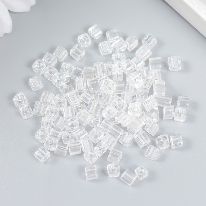 Бисер стекло 6/0 Бисер стекло 6/0 "Кубик. Прозрачный" 10 гр