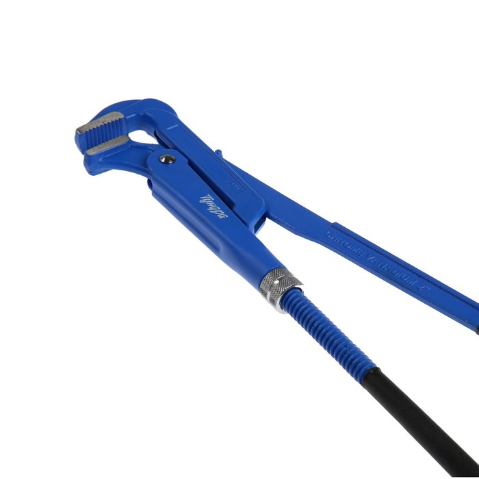 Ключ трубный рычажный ТУНДРА, плоский зажим 90&deg;, раскрытие до 65 мм, №3, 2"