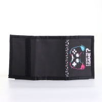 Кошелёк детский на липучке &laquo;Выбражулька&raquo;, цвет чёрный