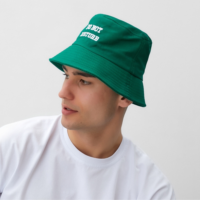 Панама MINAKU с надписью, цвет зеленый, р-р 56--58