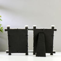 Фоторамка пластик на 2 фото 10х15 см "Бамбук" белая 20,5х31х2 см Фоторамка пластик на 2 фото 10х15 см "Бамбук" белая 20,5х31х2 см