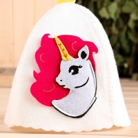 Шапка для бани с аппликацией "Элли" Шапка для бани с аппликацией "Элли"