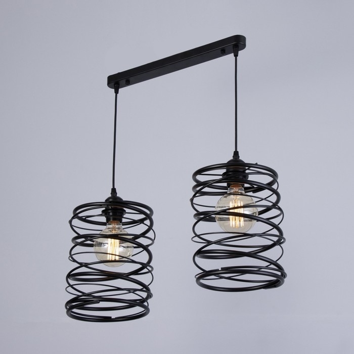 Люстра "Торнадо" 2х60Вт Цоколь: Е27 Цвет: Черный