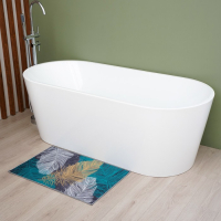 Набор ковриков для ванной и туалета Доляна &laquo;Перышки&raquo;, 2 шт, 50&times;80 см, 50&times;40 см