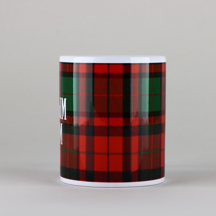 Новый год. Кружка керамическая &laquo;Клетка. С Новым годом&raquo;, 320 мл, цвет белый