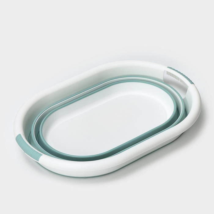 Таз складной &laquo;Флекс&raquo;, 17.5 л, 33.5&times;49&times;6.5 см, цвет морская волна