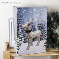 Светодиодная фигура &laquo;Олень&raquo; 30 &times; 46 &times; 15 см, акрил, батарейки ААх2 (не в комплекте), свечение тёплое белое