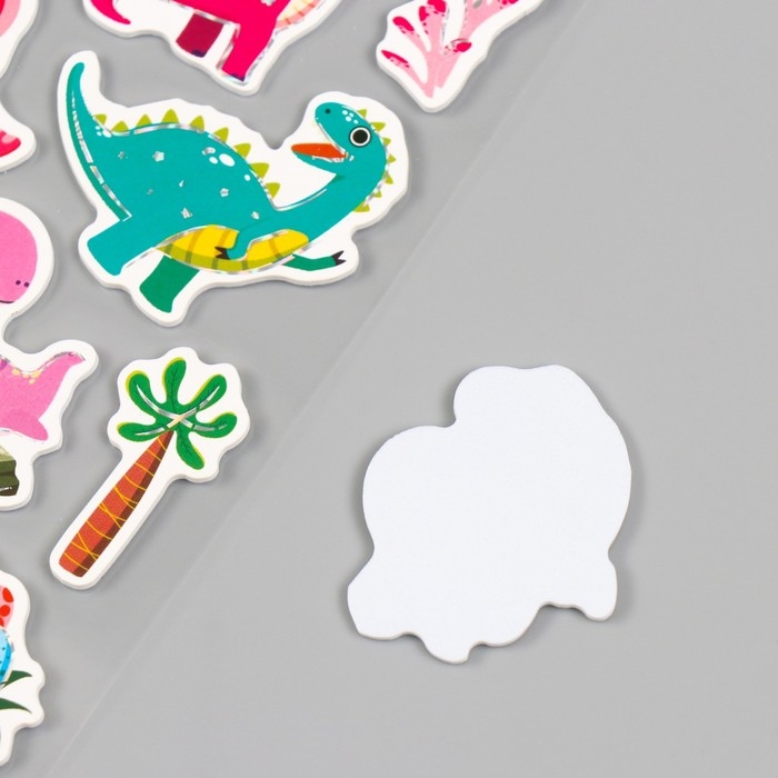 Наклейки для творчества бумага "Динопарк" 15х30 см