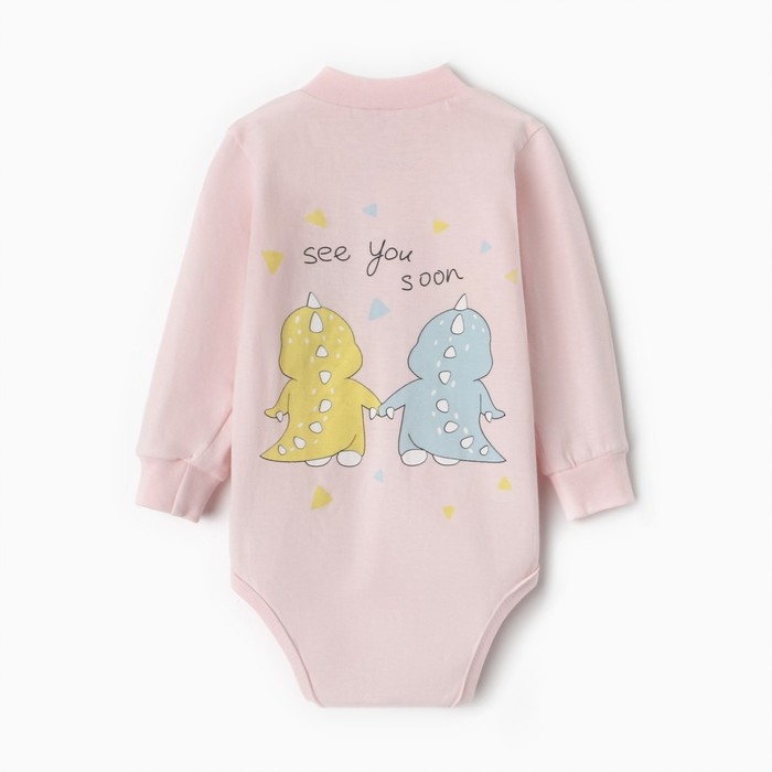 Боди детский, цвет розовый, рост 68 см