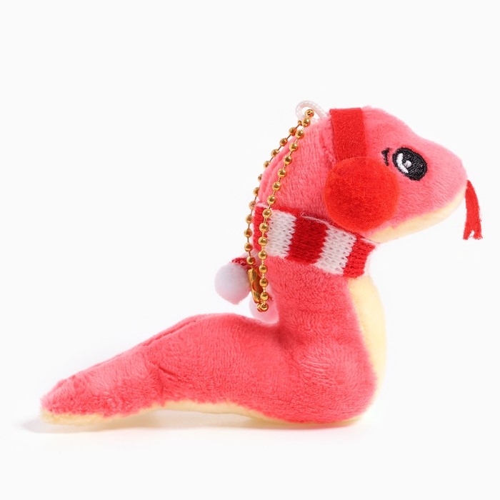 Новый год! Мягкая игрушка &laquo;Змея&raquo;, зимняя, на подвесе, 9 см, цвет МИКС