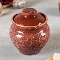 Горшочек традиционный «Мрамор коричневый», 600 мл Горшочек традиционный «Мрамор коричневый», 600 мл