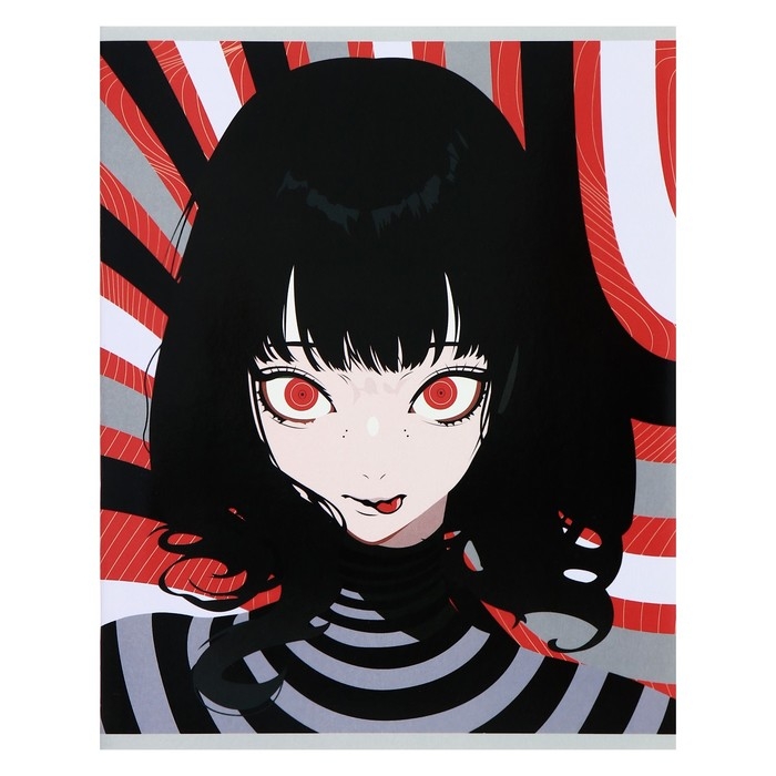 Тетрадь 48 листов в клетку Calligrata Тетрадь 48 листов в клетку Calligrata "Аниме. Черное и красное", обложка мелованный картон, полный УФ-лак, блок офсет МИКС