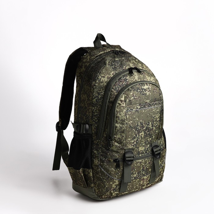 Рюкзак туристический, 22 л, 2 отдела на молниях, 5 наружных карманов, &laquo;ЗФТС&raquo;, цвет камуфляж/хаки