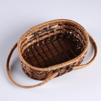 Корзина &laquo;Пикник&raquo;, без крышки с 2 мя ручками, 26&times;21&times;12/24, ротанг