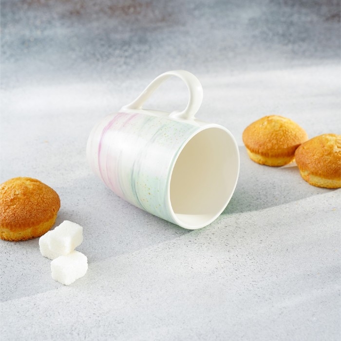 Кружка фарфоровая Доляна «Эбру», 350 мл Кружка фарфоровая Доляна «Эбру», 350 мл