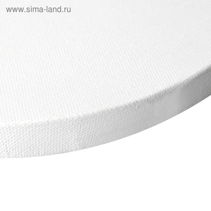 Холст круглый на подрамнике Calligrata, d-25 см, 2 см, хлопок 100%, акриловый грунт, cреднезернистый, 380 г/м&sup2;