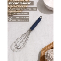 Венчик для взбивания Доляна «Галактика», 26×6 см, цвет синий Венчик для взбивания Доляна «Галактика», 26×6 см, цвет синий