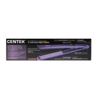 Выпрямитель Centek CT-2020, 60 Вт, керамическое покрытие, 125х25 мм, до 230&deg;С, фиолетовый