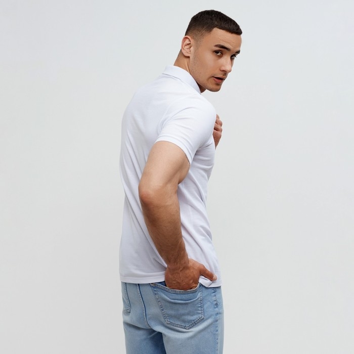 Футболка (поло) мужская MINAKU REGULAR FIT: цвет белый, р-р 52 Футболка (поло) мужская MINAKU REGULAR FIT: цвет белый, р-р 52