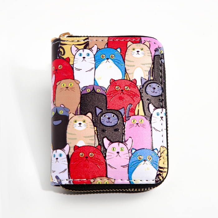 Кошелёк на молнии "Выбражулька", цвет разноцветный