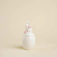 Банка для хранения сыпучих продуктов SL Home &laquo;Лесные кролики&raquo;, 220 мл, 7,5&times;16 см, цвет белый