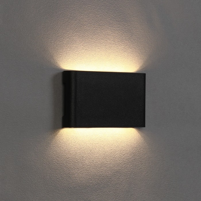 Светильник фасадный «Гловер», FSD-085, 10 Вт, 3000К, IP65, 220 В, пластик, черный Светильник фасадный «Гловер», FSD-085, 10 Вт, 3000К, IP65, 220 В, пластик, черный