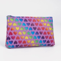 Косметичка на молнии, цвет сиреневый/разноцветный Косметичка на молнии, цвет сиреневый/разноцветный