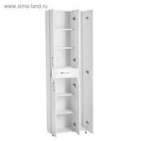 Пенал для ванной комнаты 600 с отделением для одежды, 191 х 60 х 26,6 см